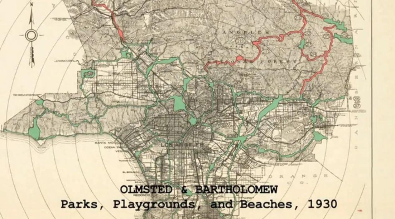 The 1930 Olmsted-Bartholomew regional parks, playgrounds and beaches plan for Los Angeles